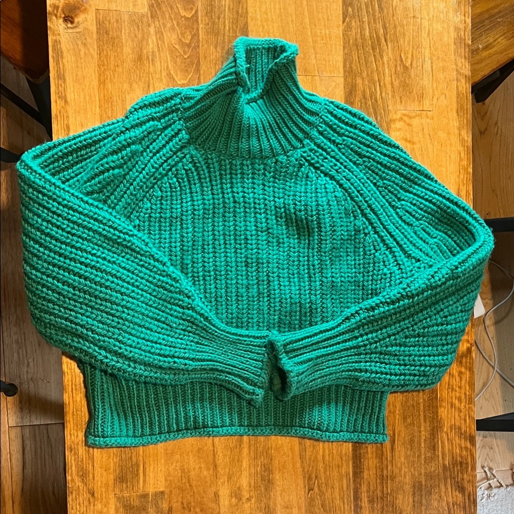 H&M Teal Turtleneck Sweater